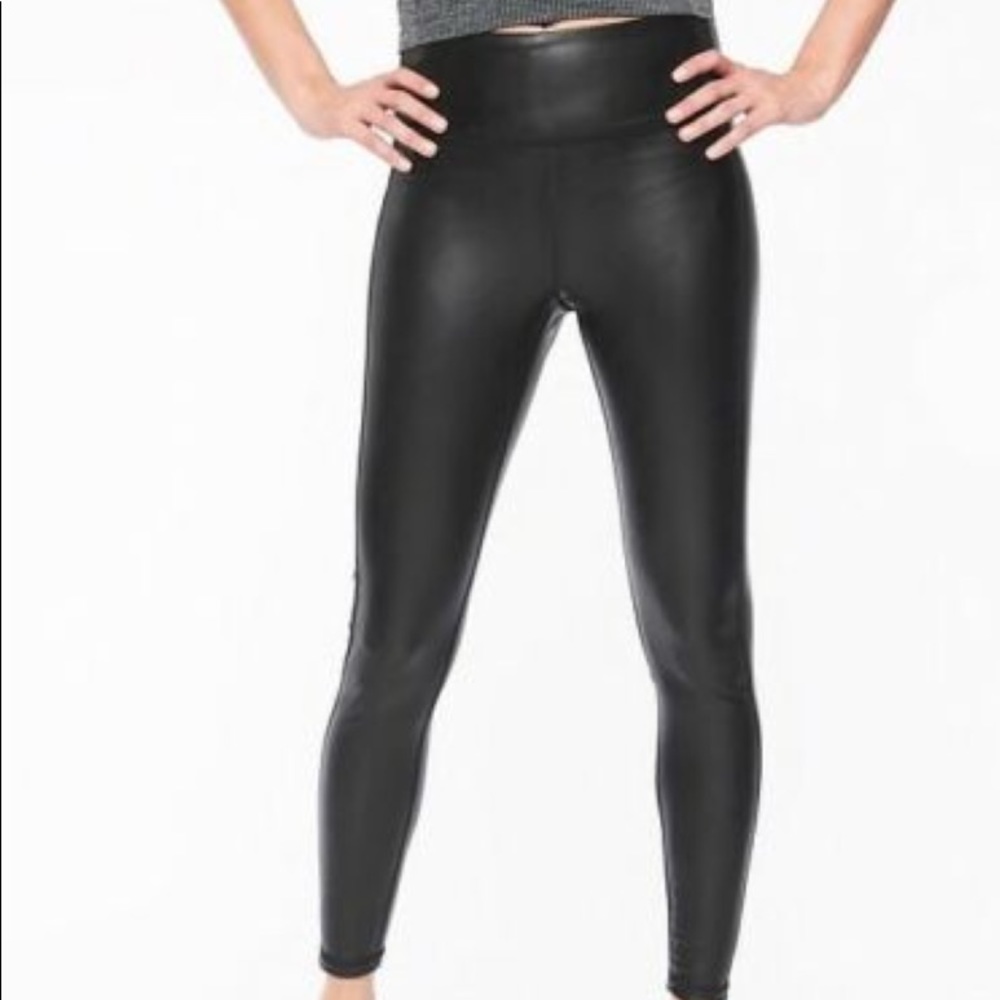 Athleta All Over Gleam Faux Leather Leggings